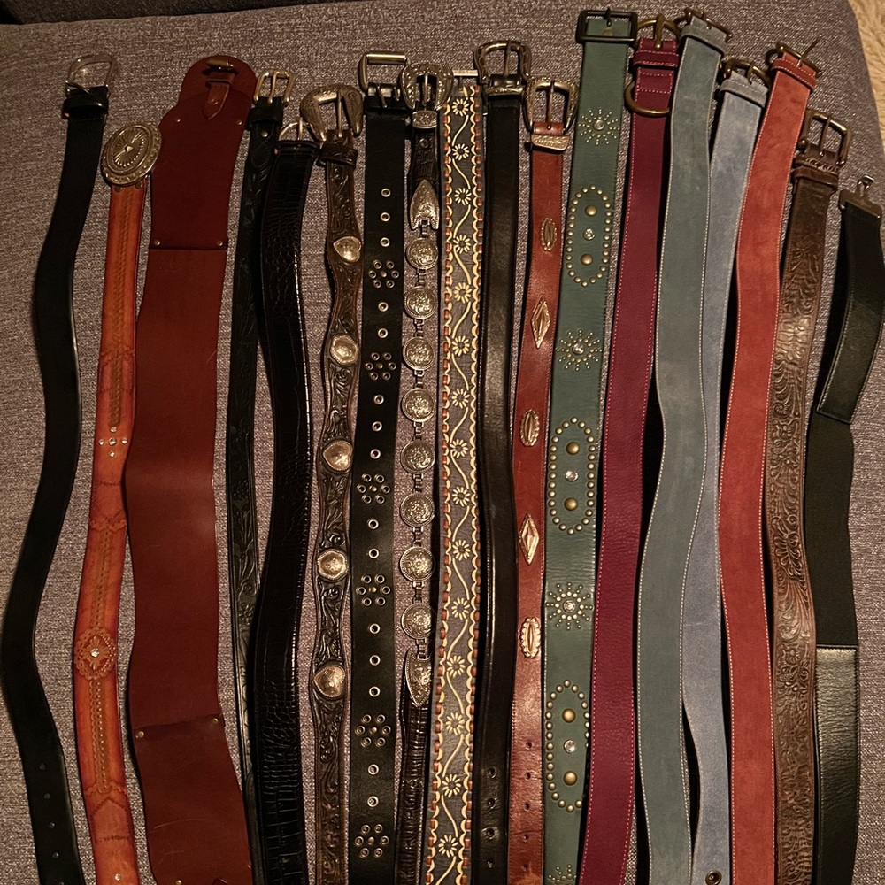 LOT of 18 vintage bohemian belts